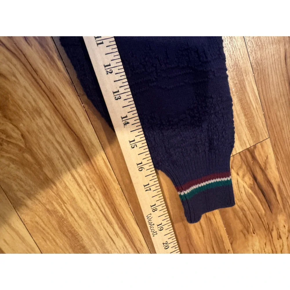 Vintage Carmel Golf Sweater‎ Golfer Knit Crewneck Navy Cotton Pullover Mens M